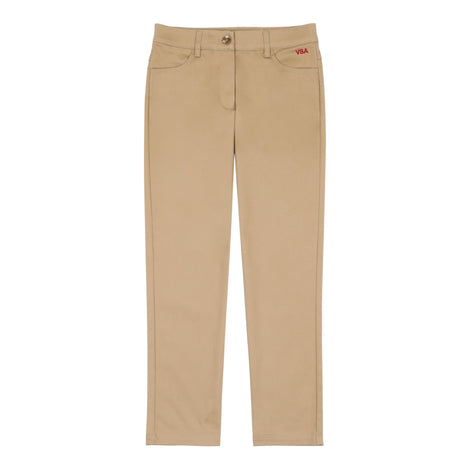 Girls Straight Leg Pants (Slim Fit) - Khaki