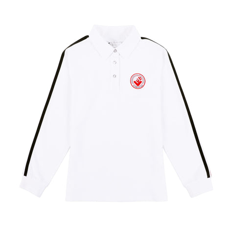 SISHK Secondary Girls Long-Sleeve Polo Shirt – White