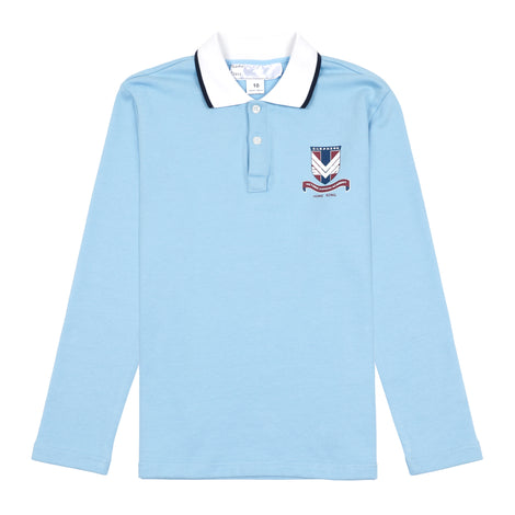 Kids Long-Sleeve Polo Shirt - Blue