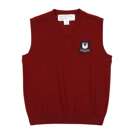 Kids Knitted Vest - Maroon